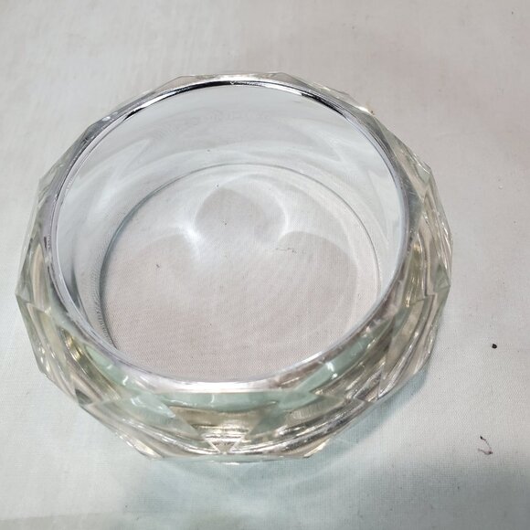 Bijou chunky, clear faceted Lucite bangle - Picture 3 of 6